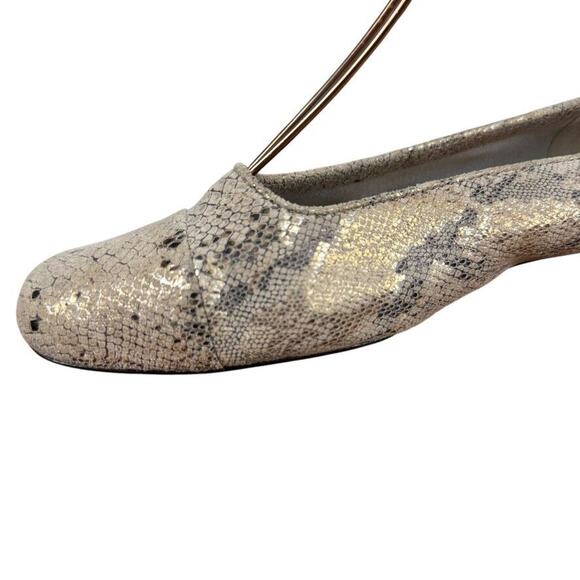 Vaneli Van Eli Nappa Metallic Leather Snake Print Slip On Loafers Shoes sz 10 W - Picture 5 of 16